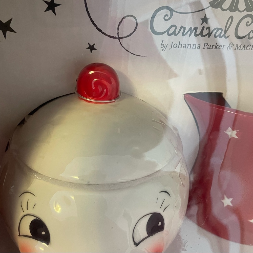 NIB JOHANNA PARKER LUNA SUGAR BOWL & CREAMER SET Laughing Moon Ceramic Coffee - Picture 8 of 12